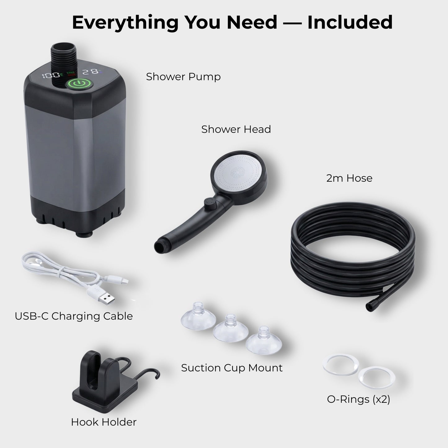 Smart Outdoor Shower 6000mAh